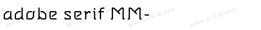 adobe serif MM字体转换